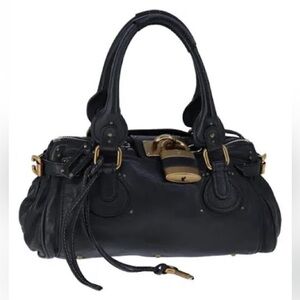 Chloe Paddington Black leather shoulder bag 2006